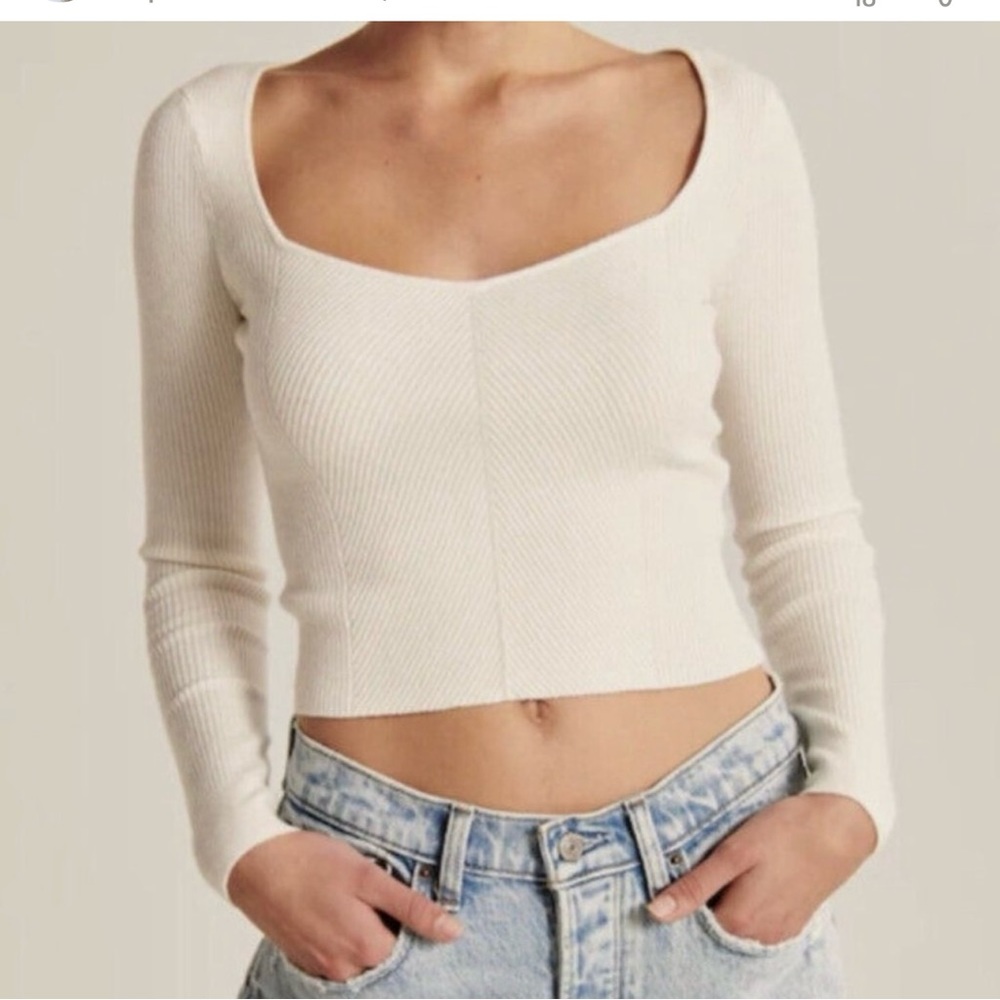 Abercrombie & Fitch Cream Sweater
